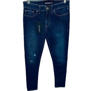 ANTONIO R Dark Wash Distressed Skinny Jeans 27 across waist 14” made to order